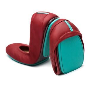 Tieks red leather ballet flats